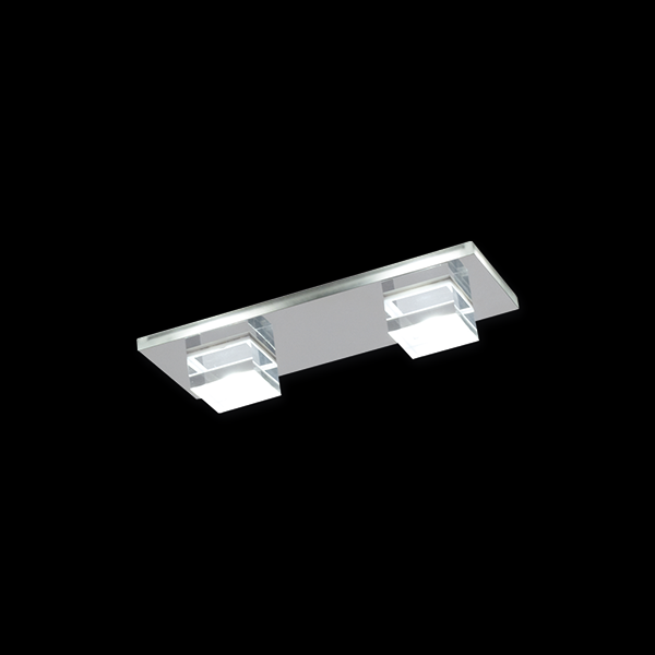 PLAFON ACERO LED 2 COB 20W LUZ CALIDA 800/2-P