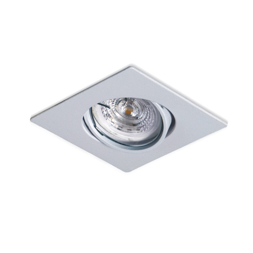 Embutido cuadrado dicroica GU10 sin zócalo pvc blanco