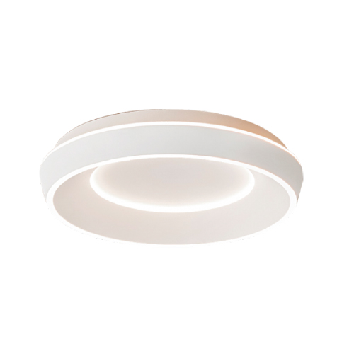 Plafón circular de aluminio blanco con luz bidireccional 40cm 60W