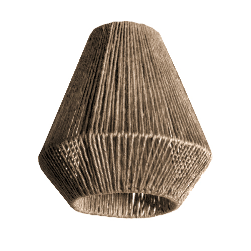 Colgante de 1 luz cuerdas 40 x 40 cm Big Marga tostado