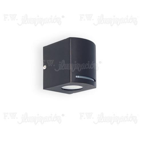 Aplique pared 1 vid.gu10 aluminio negro