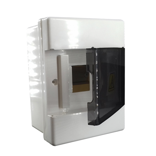 Caja de superficie con puerta 4 módulos blanco