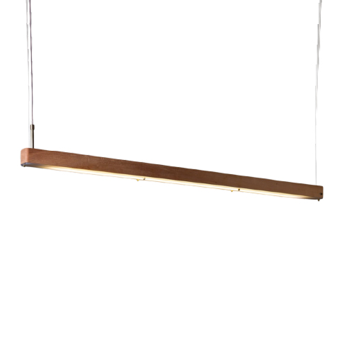 COLGANTE MADERA SLIM RECTANGULAR 1200 120x4,5x4,5CM TIRA LED