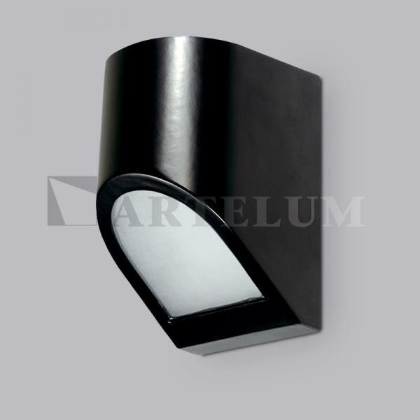 Aplique E27 para  exterior bidireccional color negro modelo Duplo