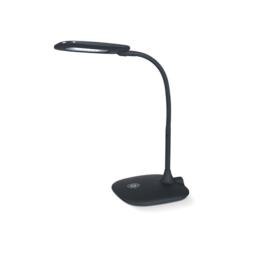 Velador flexible led 4W luz cálida con 3 intensidades negro