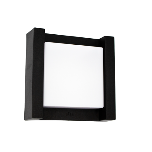 Aplique Tokio de policarbonato de 12W 4000k IP54 negro