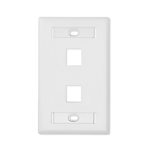 FACEPLATE CARGADO 2P BLANCO (CAT5E) (T568 B)