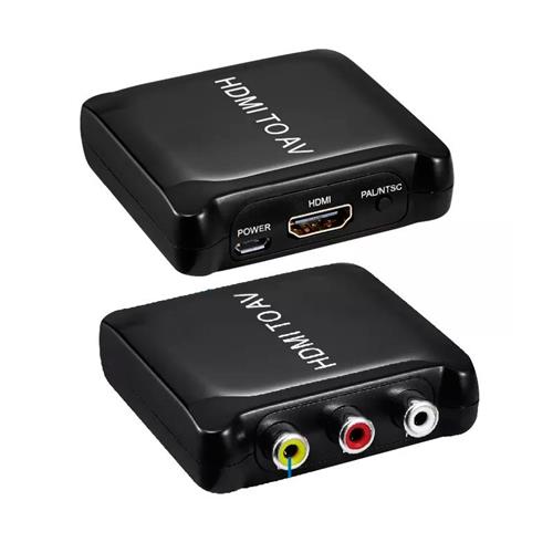 Adaptador / convertidor de señal digital HDMI a señal analógica RCA + Audio Stereo