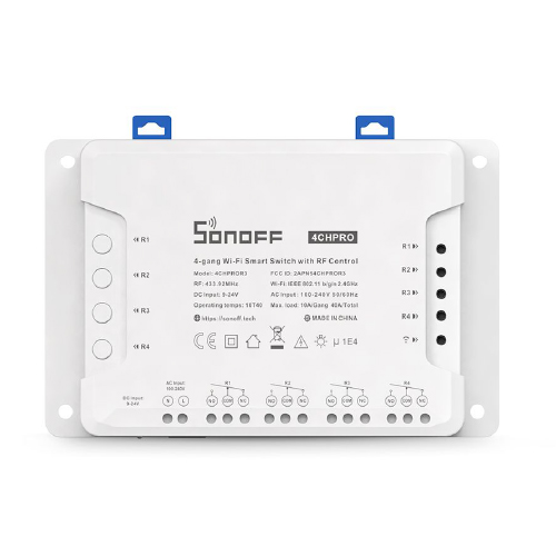 Interruptor inteligente Wifi de 4 canales, salida NA/NC, soporta control remoto 433