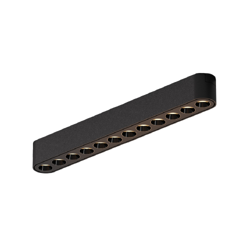 Cabezal focal negro p/ riel magnet skyline 22cm 12W 2700K 36 grados