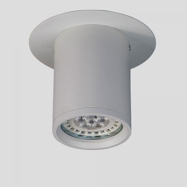 Plafón corto para GU10 Tuba blanco texturado