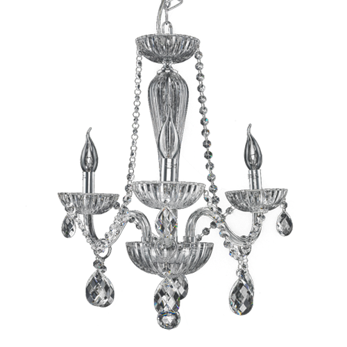 Araña cristal 3 luces E14 sin pantalla