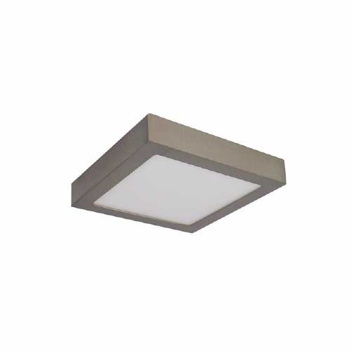 Plafón de LED 18w 3000k cuadrado niquel 225x225mm