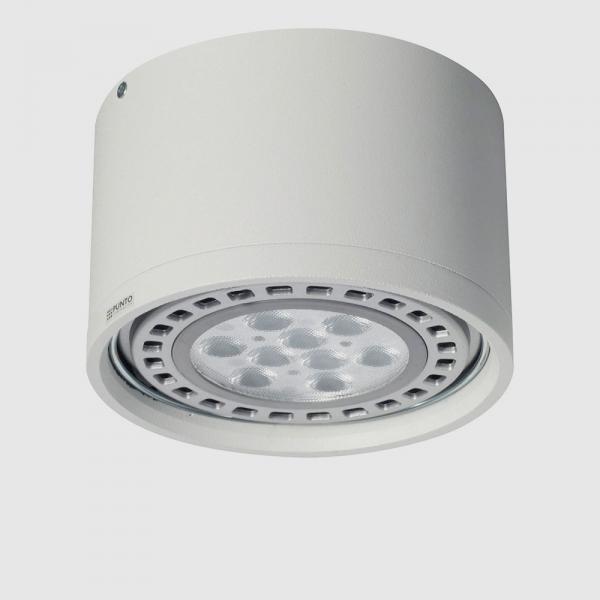 Plafón corto para AR111 Tuba blanco texturado