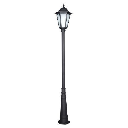 Farola simple con columna "n" farol 76/f vidrio satinado