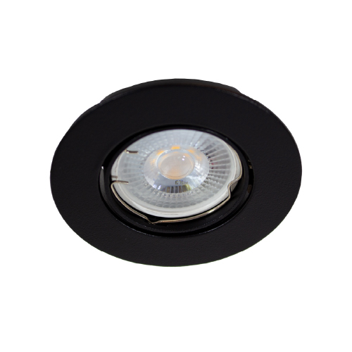 Embutido dicroica GU10 de aluminio redondo negro