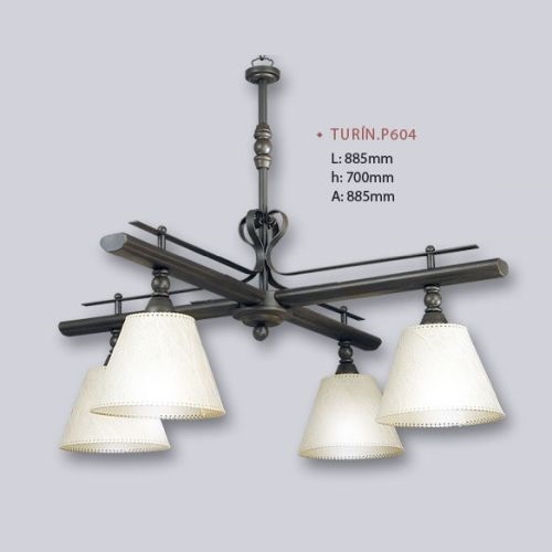 ARAÑA 4 LUC.C/PANT.CUERO TURIN P604