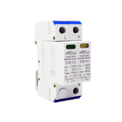 Protector de sobretensión transitoria 1P+N 40kA