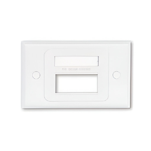 FACEPLATE 3P BLANCO, DESCARGADO, HORIZONTAL (UNICAMENTE CON JACK DE LA MARCA)