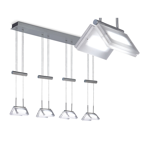 Colgante regulable c/movim. en tul. 4lucx5W led