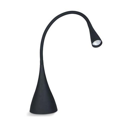 Lamp. de mesa flex 3 posiciones led 4W cal. negra