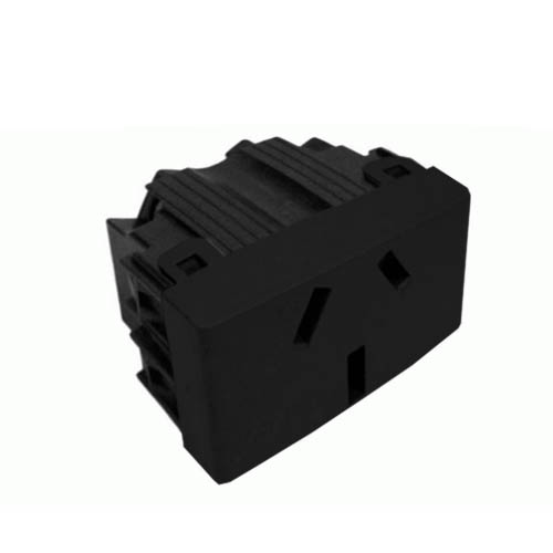 Tomacorriente combinada negro