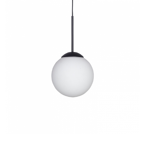 COLGANTE NEGRO CON GLOBO  DIAM 18CM OPAL SATINADO