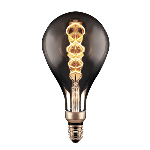 LAMP. ANTIQUE LED A130 SPIRAL 4W ULTRACAL. SMOKED E27