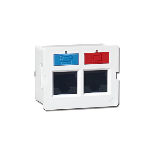 JACK RJ45 DOBLE CAT5E, BLANCO (SOLO PARA LINEA CT)