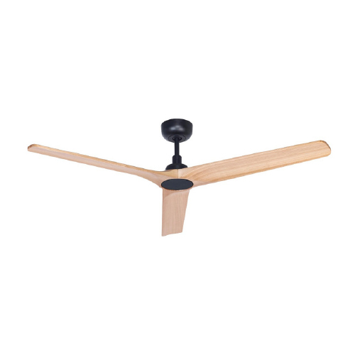 VENTILADOR DE TECHO 3 ASPAS SIN LUZ NEGRO+MADERA