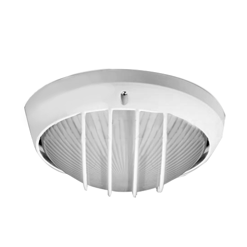 Tortuga E27 de aluminio con vidrio y reja color blanca modelo Plus Grande