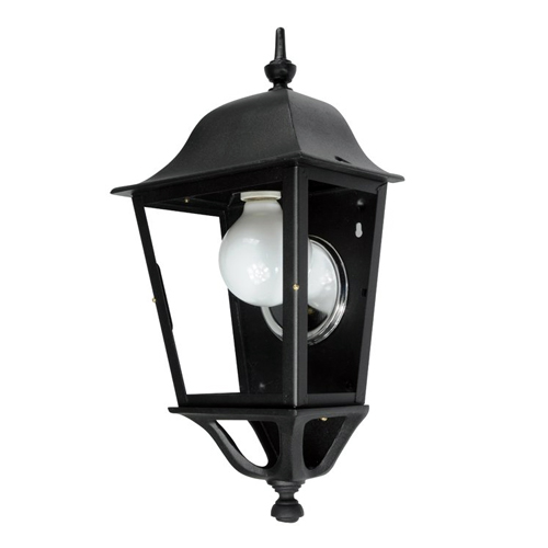 Medio farol mediano e27 negro