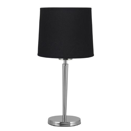 Velador cromo con negro E27 c/pantalla conica negro