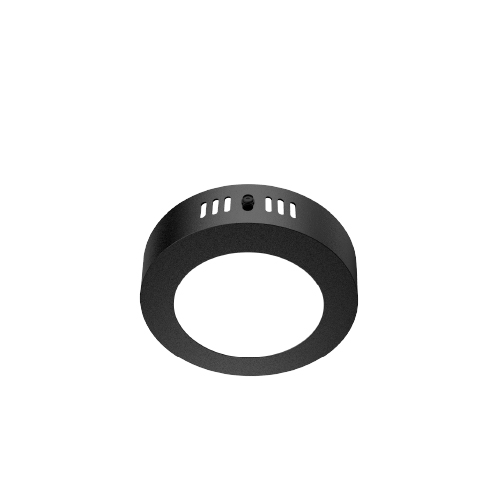 Panel de aplicar redondo 6W negro 12,1cm 6000K 510lm