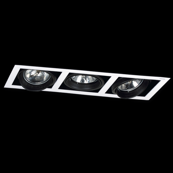 EMBUTIDO CARDANICO 3X50W AR111 BLANCO