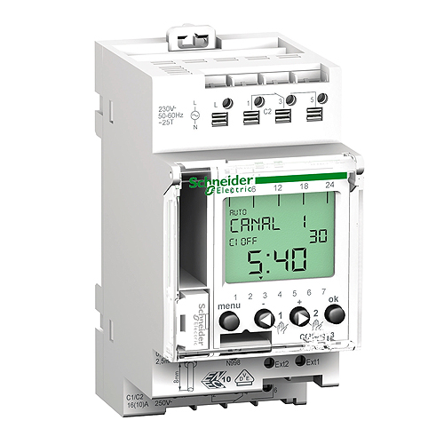 Interruptor Horario Programable - IHP- 2 Canales - 2,5 Modulos
