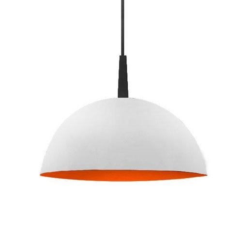 CAMPANA 1/2 ESFERA BLANCO/NARANJA 21CM. 306/A BL/NA