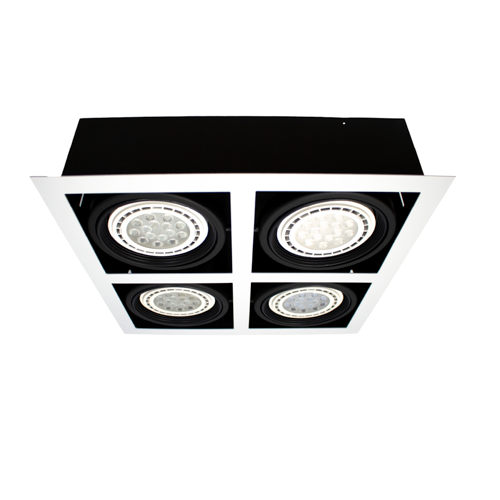 EMBUT.BOX4 CUADRADO AR111 4X50 BLANCO