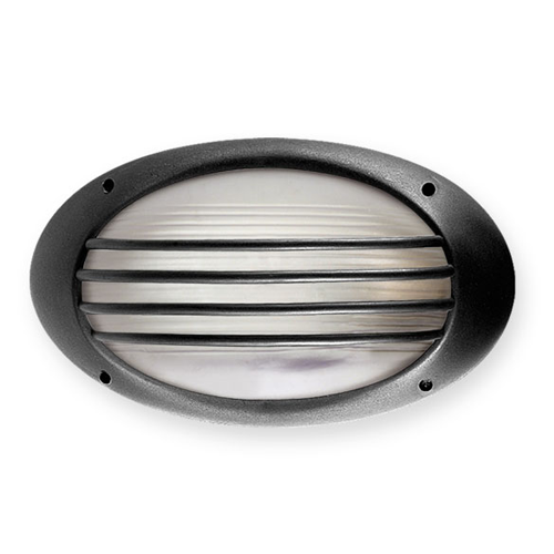 Tortuga E27 de PVC ovalada con reja negra