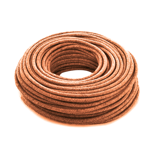 CABLE TEXTIL 2x0.75 NARANJA xmt.