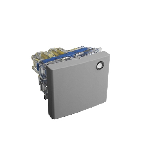 PULSADOR LUMINIC.10AX-12V.MED.Gris 55352