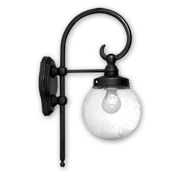 APLIQUE  GLOBO 10X18 C/MENSULA RIZO NEGRO 1292/ NGO