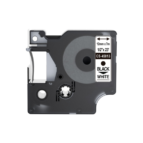 Cinta para rotuladora Dymo negro s/bl. 12mm