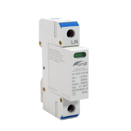 Protector de sobretensión transitoria 1P 40kA