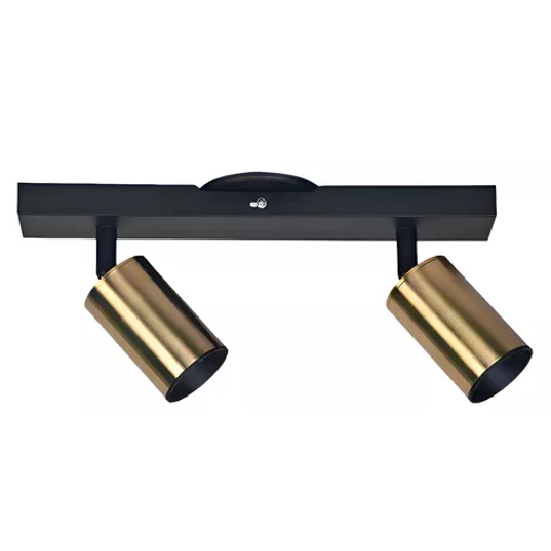 Aplique 2 luces GU10 negro