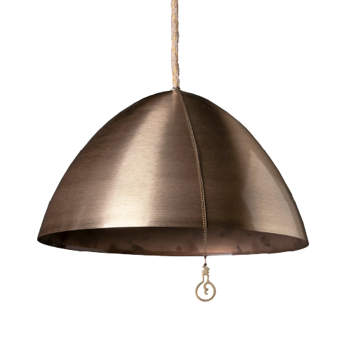 Campana de hierro de 29x18cm bronce viejo