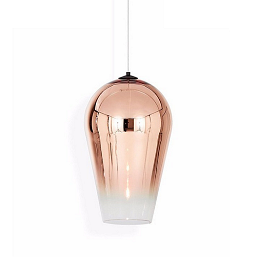 Colgante copa 1 luz e27 grande cobre