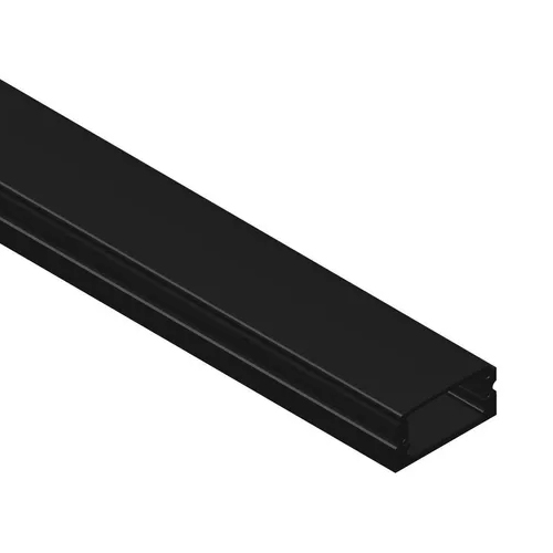 Perfil de aluminio de aplicar p/tira de led 2mt negro 1,44x0,68cm alto