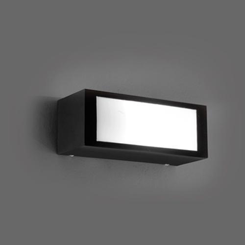 Aplique unidireccional de aluminio con visor frontal blanco