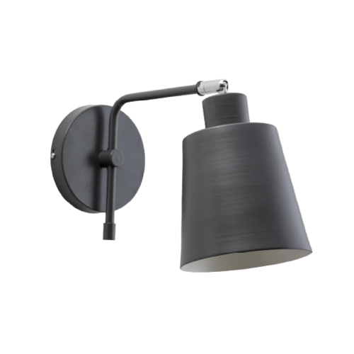 Aplique de hierro con pantalla movible gris hierro